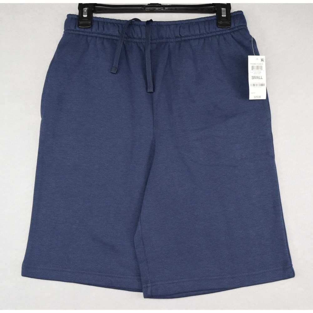 ID Ideology Men's Small Fleece Shorts 2-Pocket Drawstring Waist Deep Indigo Sea - Picture 2 of 8